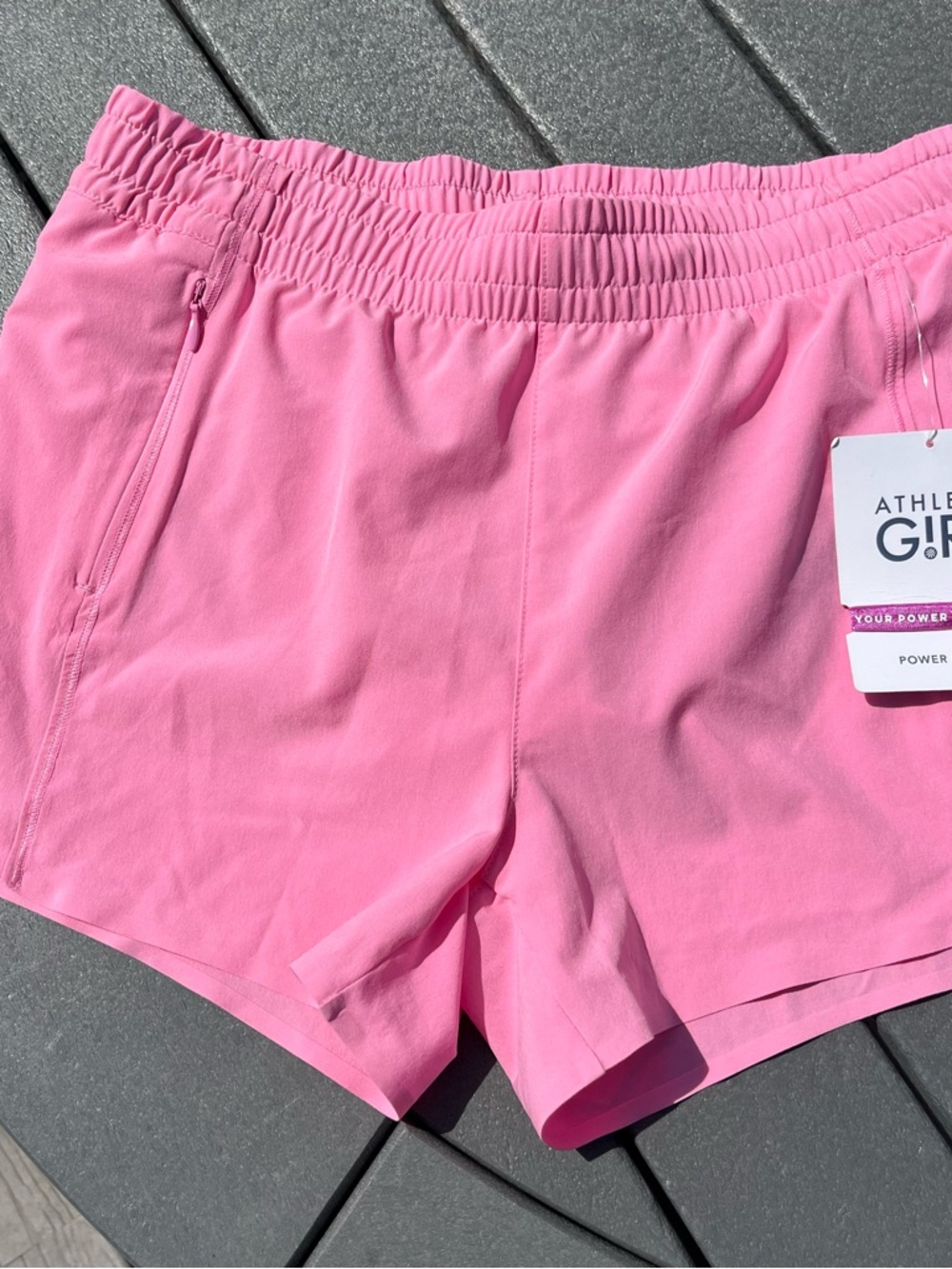 Athleta Girl Pink Heart the Hustle Shorts